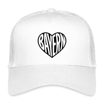 Bavaria Heart Typography - Kids’ Trucker Cap - white - Front