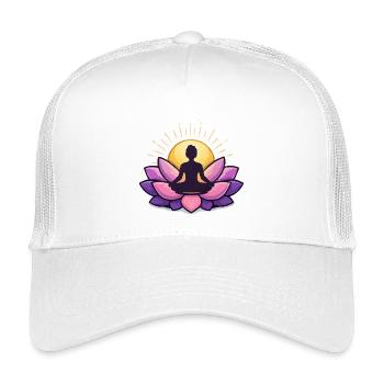 Sonnenaufgang Lotus Meditation - Kinder Trucker-Cap - Weiß - Vorne