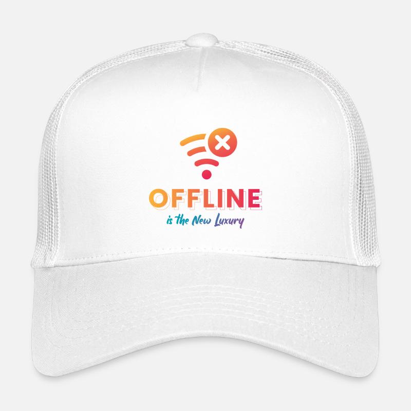 Offline ist der neue Luxus - Kinder Trucker-Cap - Weiß