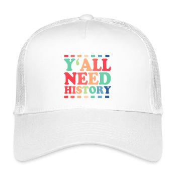 History Historian Historical - Kids’ Trucker Cap - white - Front