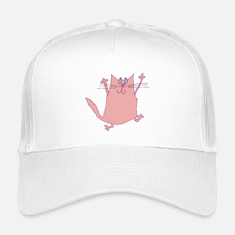 Chat Fou en Rose Casquette trucker enfant