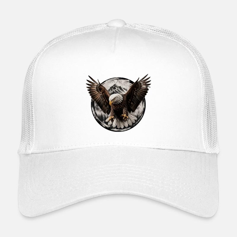 Eagle Tower over Mountain Moon Kids’ Trucker Cap