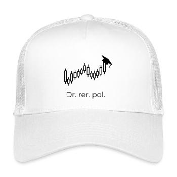 Dr. rer. pol. Börsenchart - Kinder Trucker-Cap - Weiß - Vorne