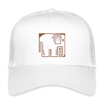 Elefant - Kinder Trucker-Cap - Weiß - Vorne