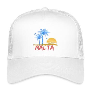 Malta - Kinder Trucker-Cap - Weiß - Vorne