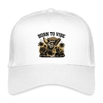 Born to Vibe: Tropical DJ Crew - Kids’ Trucker Cap - white - Front