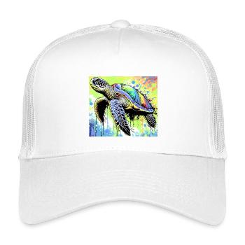 Schildkröte - Kinder Trucker-Cap - Weiß - Vorne