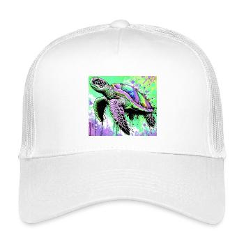 Schildkröte - Kinder Trucker-Cap - Weiß - Vorne
