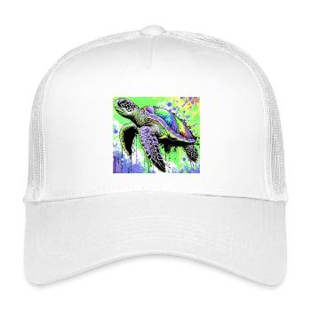 Schildkröte - Kinder Trucker-Cap - Weiß - Vorne