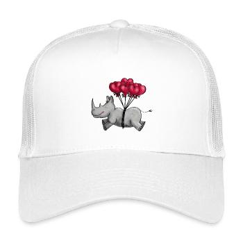 Fliegendes Nashorn - Kinder Trucker-Cap - Weiß - Vorne