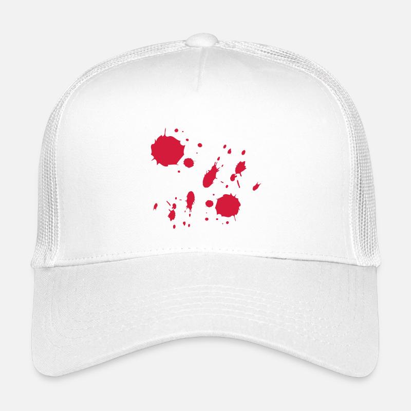 Rote Farbspritzer abstrakte Muster - Kinder Trucker-Cap - Weiß
