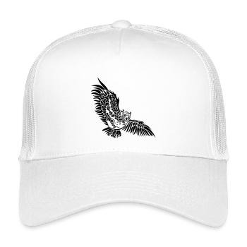 Eule Flügel Kauz Uhu Nachteule - Kinder Trucker-Cap - Weiß - Vorne