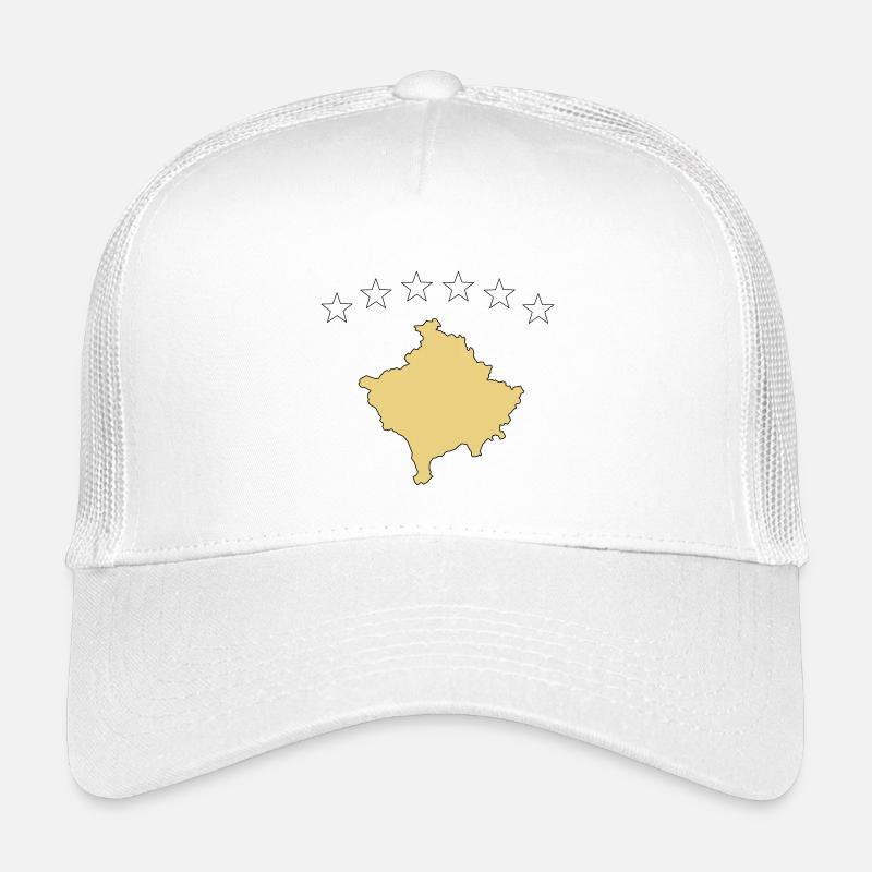 kosovo - Kinder Trucker-Cap - Weiß