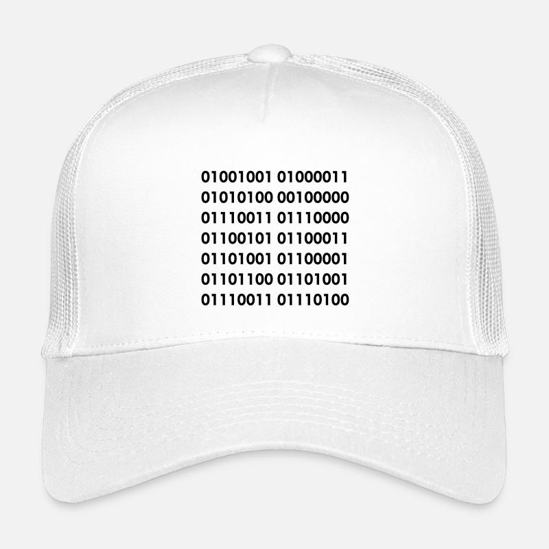 ICT specialist in binary. Software humor shirt # Kids’ Trucker Cap