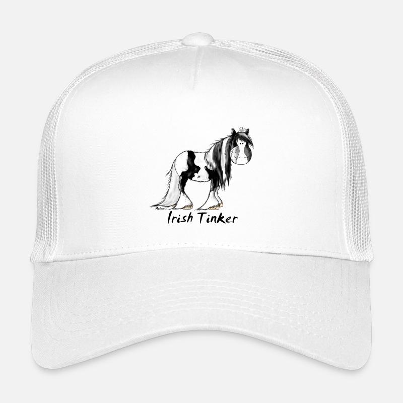 Pfiffiger Irish Tinker - Gypsy Cob - Kinder Trucker-Cap - Weiß