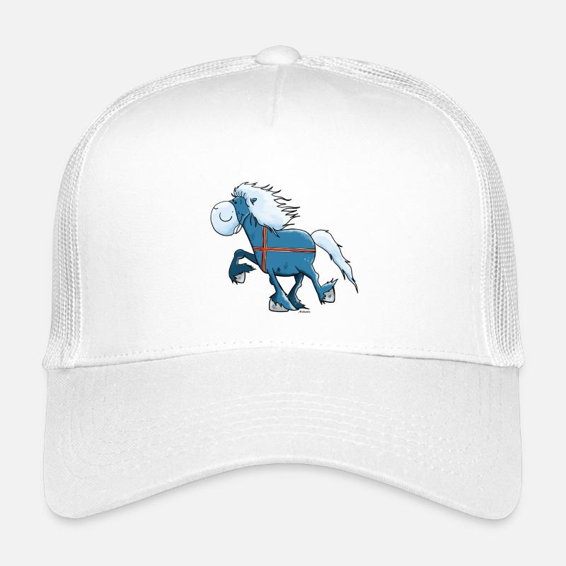 Isländer mit Flagge - Kinder Trucker-Cap - Weiß