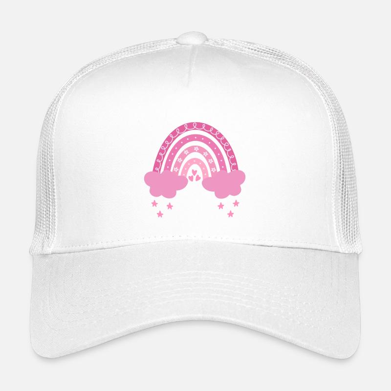 Boho Regenbogen - Kinder Trucker-Cap - Weiß
