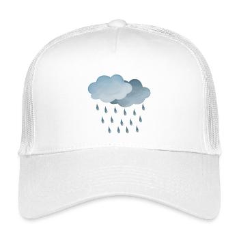 Symbole météo pluie-nuages - Casquette trucker enfant - blanc - Devant