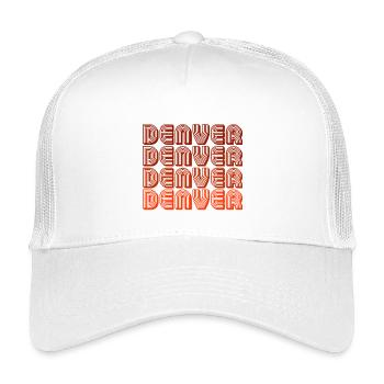 Denver Retro Blockschrift - Kinder Trucker-Cap - Weiß - Vorne