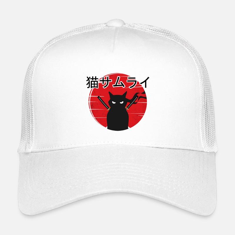 Samurai Kitten Ninja Cat Japanese Vintage Sunset Kids’ Trucker Cap