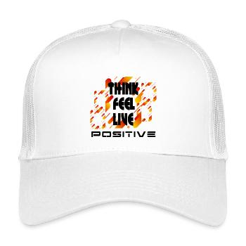 Denke, fühle dich positiv v4 - Kinder Trucker-Cap - Weiß - Vorne