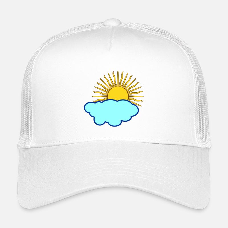Sonne hinter Wolke Kinder Trucker-Cap