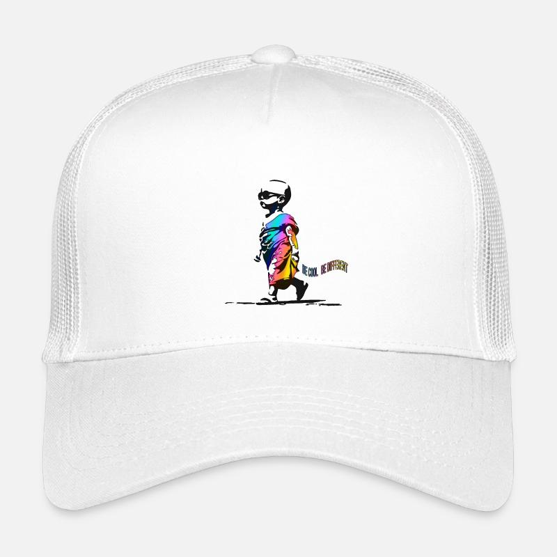 Be Cool Be Different - Kinder Trucker-Cap - Weiß