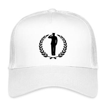 Salut de respect dans la couronne de laurier 2 - Casquette trucker enfant - blanc - Devant
