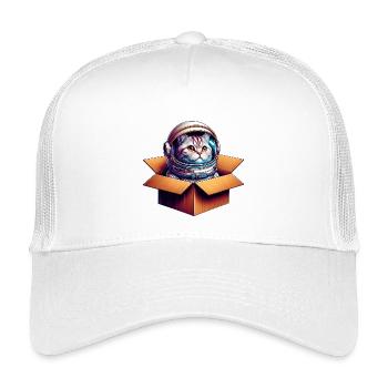 Chat astronaute - Casquette trucker enfant - blanc - Devant