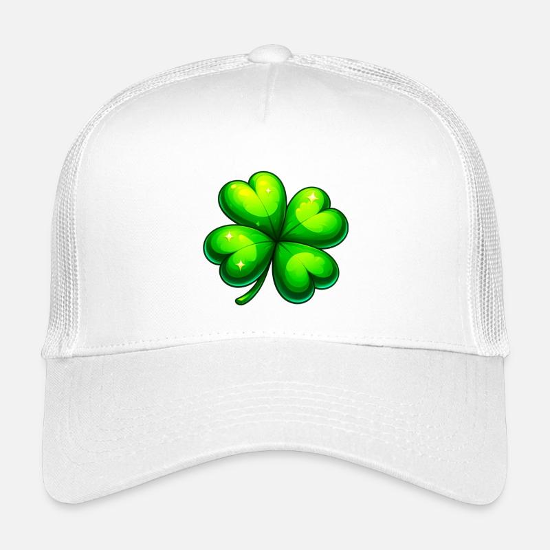 Vierblättriges Kleeblatt - Kinder Trucker-Cap - Weiß