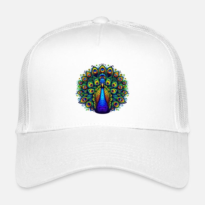 Pfau - Kinder Trucker-Cap - Weiß