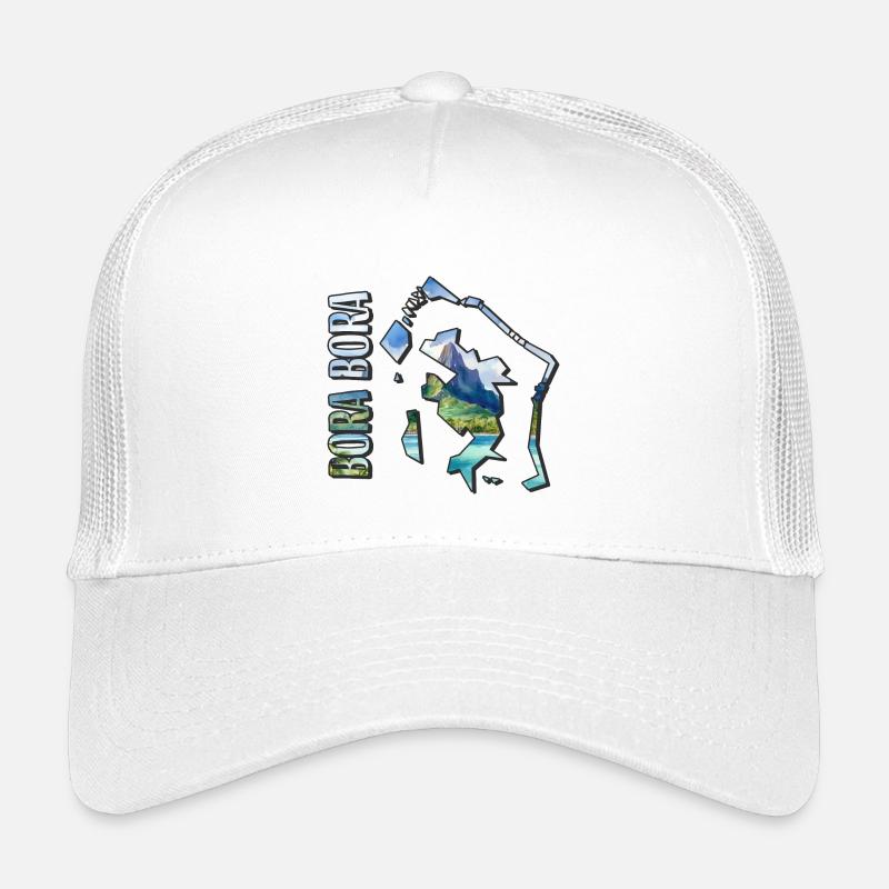 Watercolor Map Bora Bora Kids’ Trucker Cap
