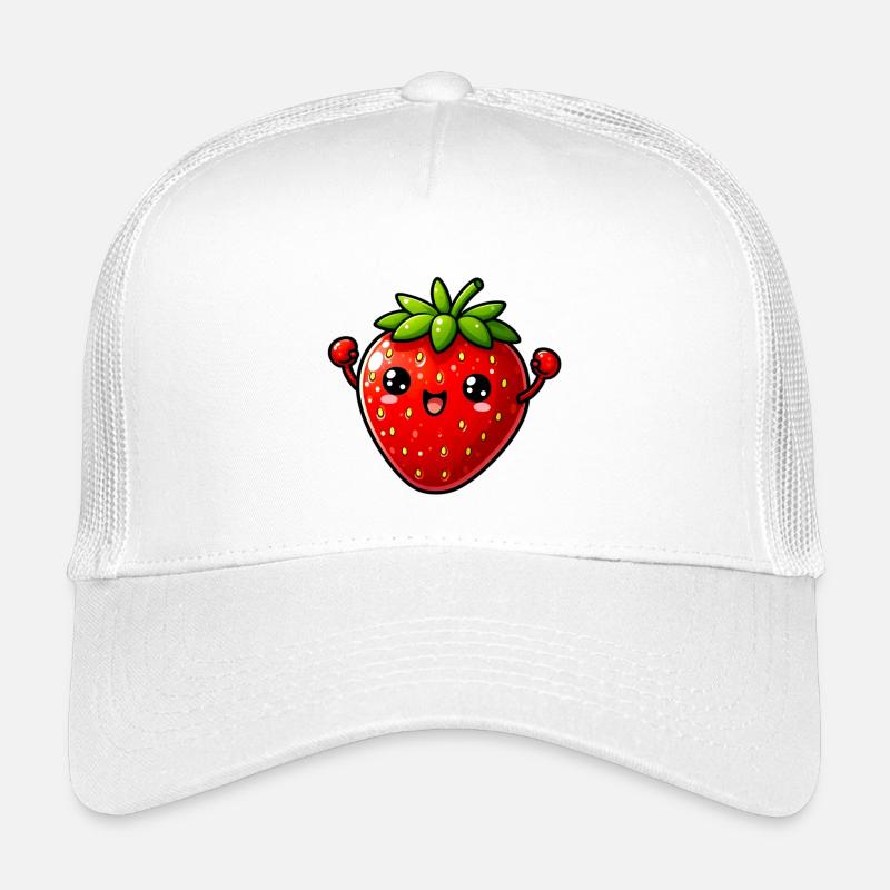Erdbeeren Erdbeeren - Kinder Trucker-Cap - Weiß