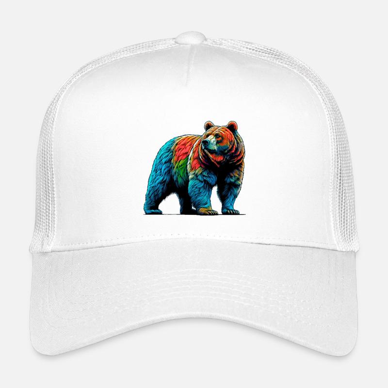 Bär - Kinder Trucker-Cap - Weiß