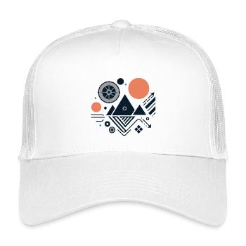 Gebirge - Kinder Trucker-Cap - Weiß - Vorne