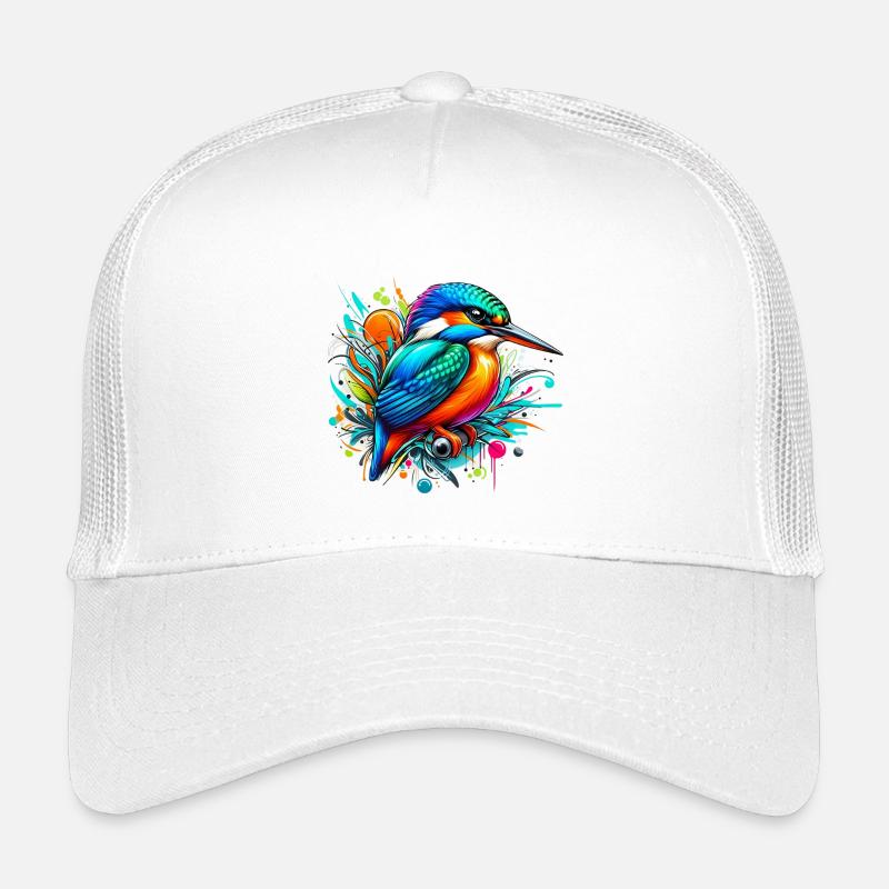 Eisvogel - Kinder Trucker-Cap - Weiß