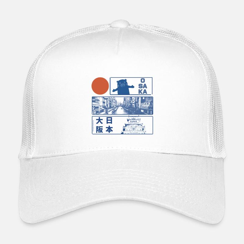Osaka Japan Mono - Kinder Trucker-Cap - Weiß