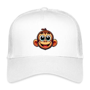 Affe - Kinder Trucker-Cap - Weiß - Vorne