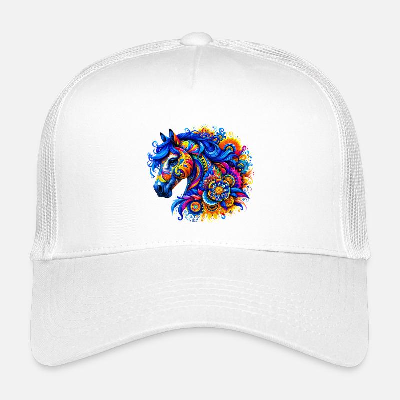 Pferd - Kinder Trucker-Cap - Weiß