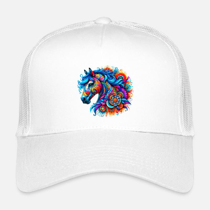Pferd - Kinder Trucker-Cap - Weiß