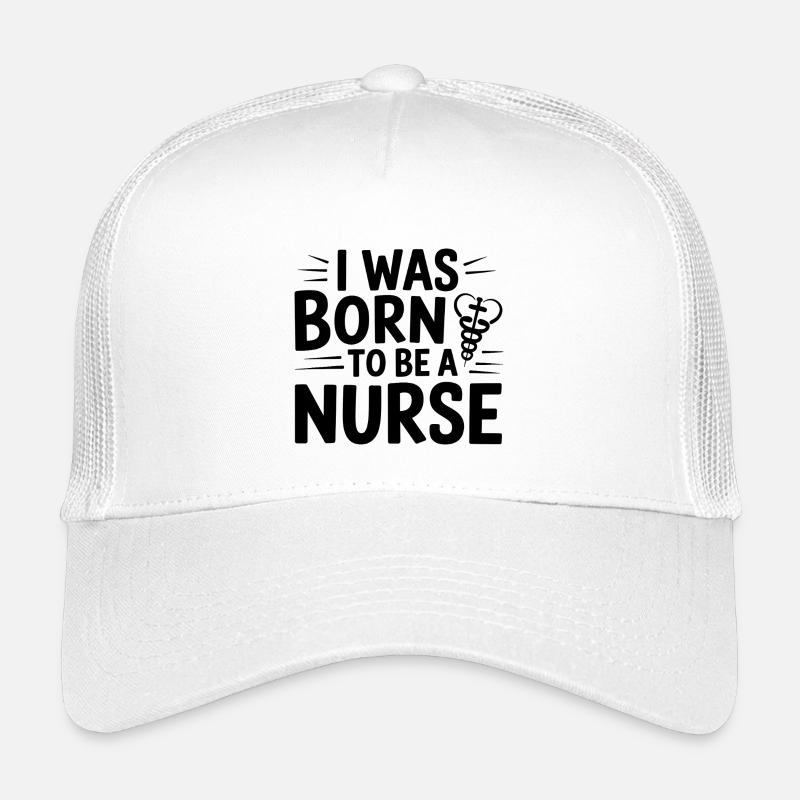 Ich wurde geboren, um Krankenschwester zu werden - Kinder Trucker-Cap - Weiß
