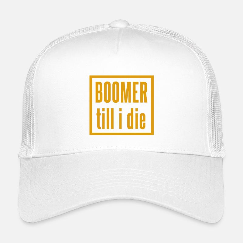Vintage Boomer Slogan Design - Kinder Trucker-Cap - Weiß