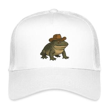 Prehistoric Amphibian Cartoon Texas Evolution - Kids’ Trucker Cap - white - Front