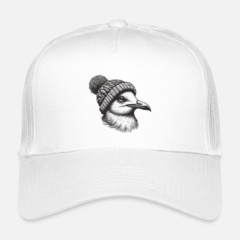 Mouette avec chapeau à pompon Casquette trucker enfant