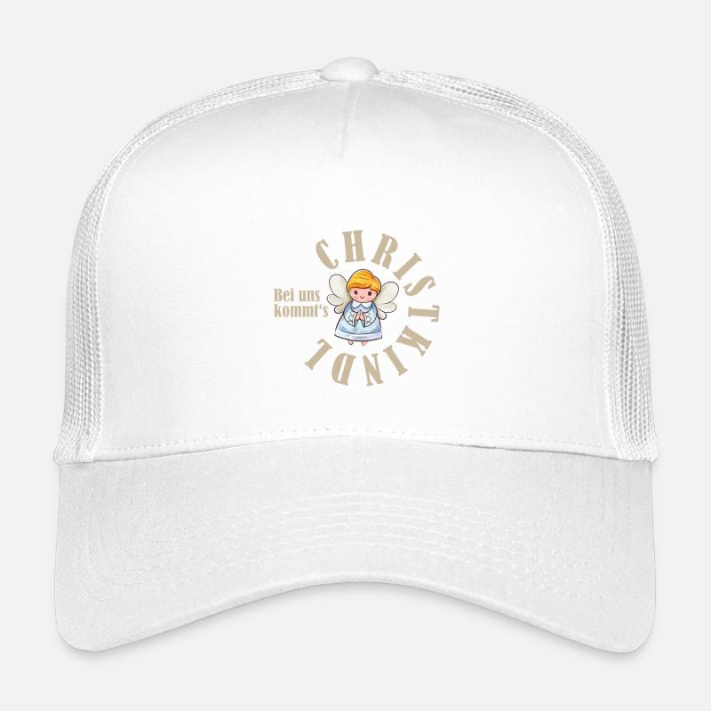 Bei uns kommts Christkind süßes Kreisdesign - Kinder Trucker-Cap - Weiß