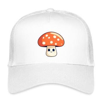 Mushroom Friend Autumn Illustration - Kids’ Trucker Cap - white - Front