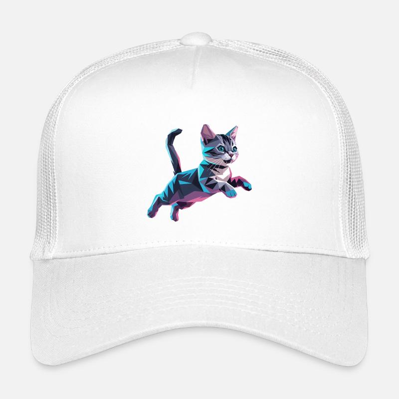 Kitten - Cool Low Poly Logo Kids’ Trucker Cap