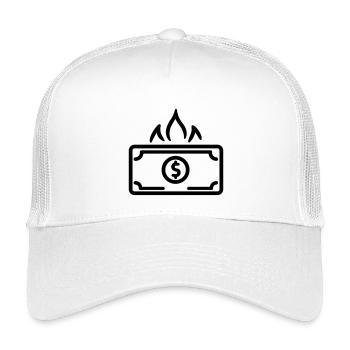 Burning Money - Kids’ Trucker Cap - white - Front