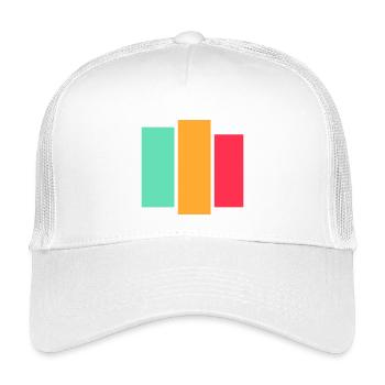 Tri Block Neon Palette - Kids’ Trucker Cap - white - Front