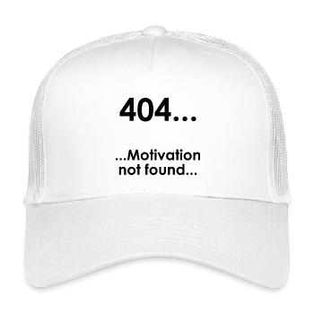 Unispruch "Error404" Student Geschenk, Studenten - Kinder Trucker-Cap - Weiß - Vorne